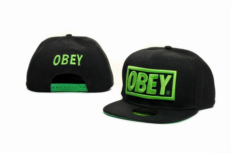 Obey Black Snapback Hat GF 6